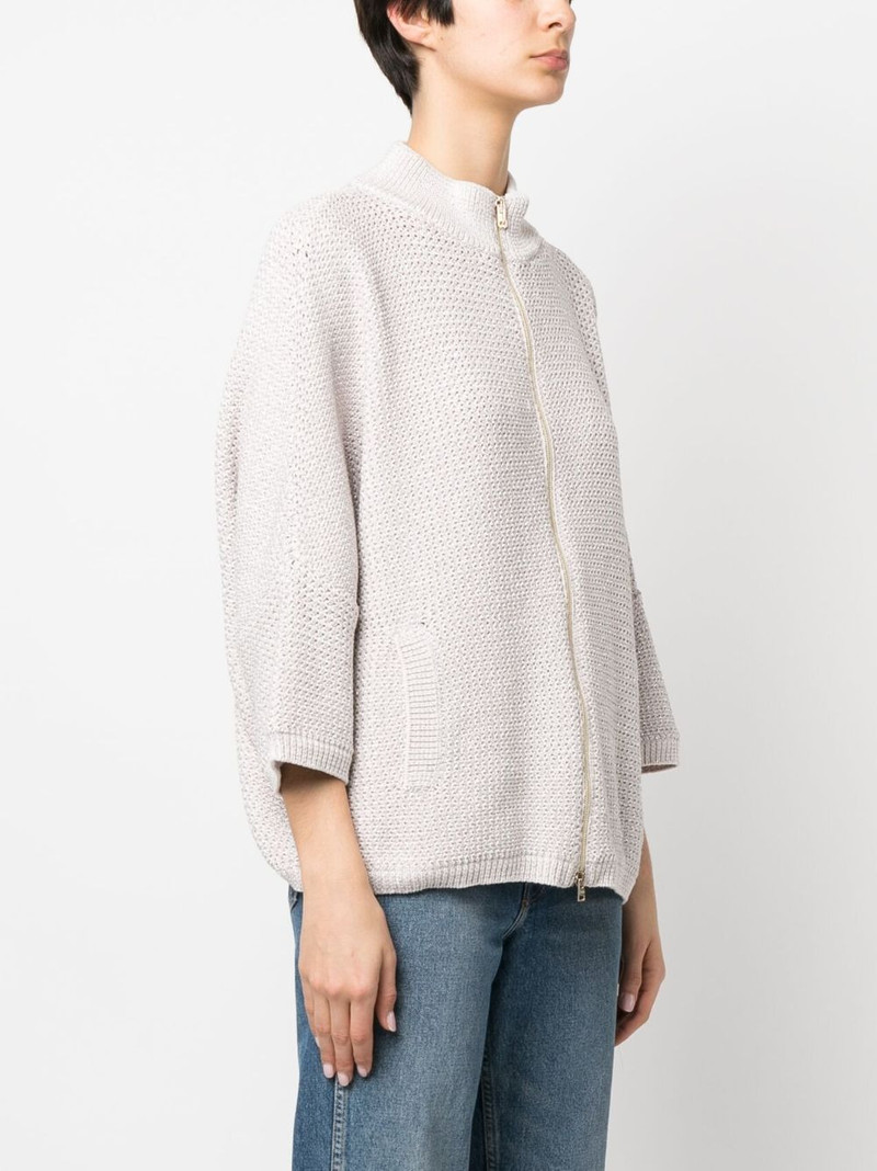 high-neck knitted cardigan 3