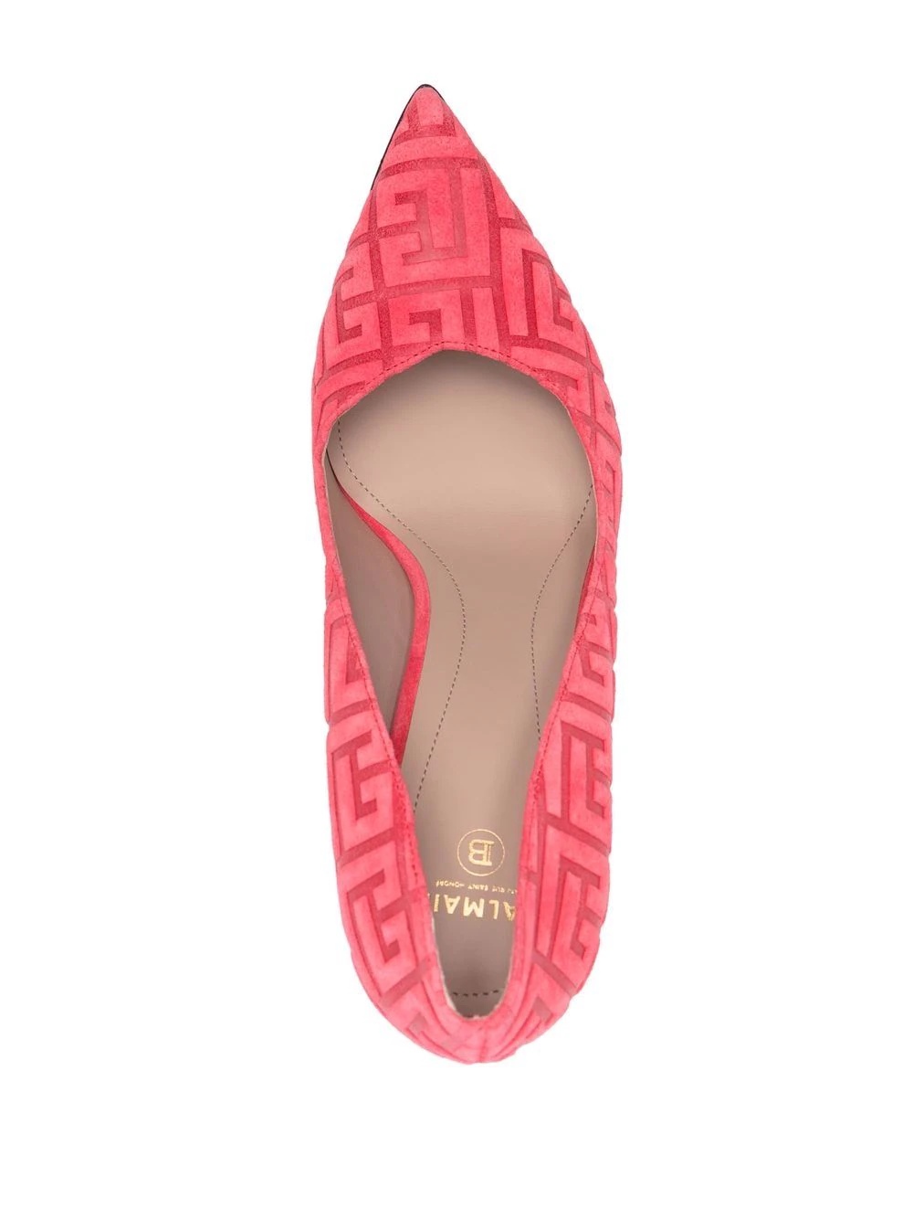 jacquard-logo pointed pumps - 4