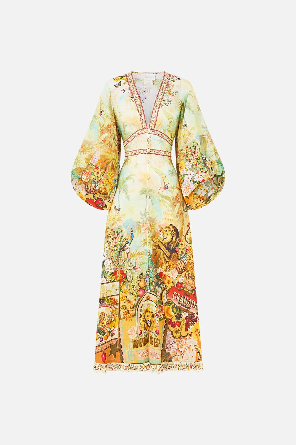 SHAPED WAISTBAND MIDI DRESS VA VA VINTAGE - 1
