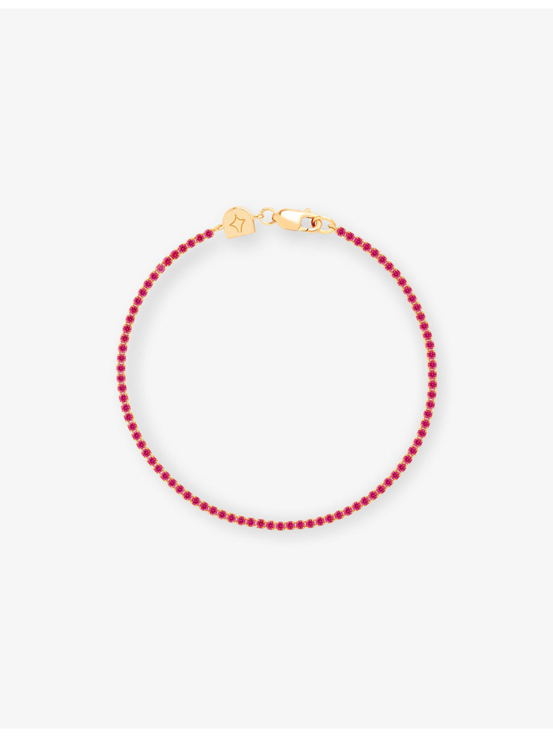 Tennis Chain 18ct Yellow Gold-Plated Brass Bracelet 1