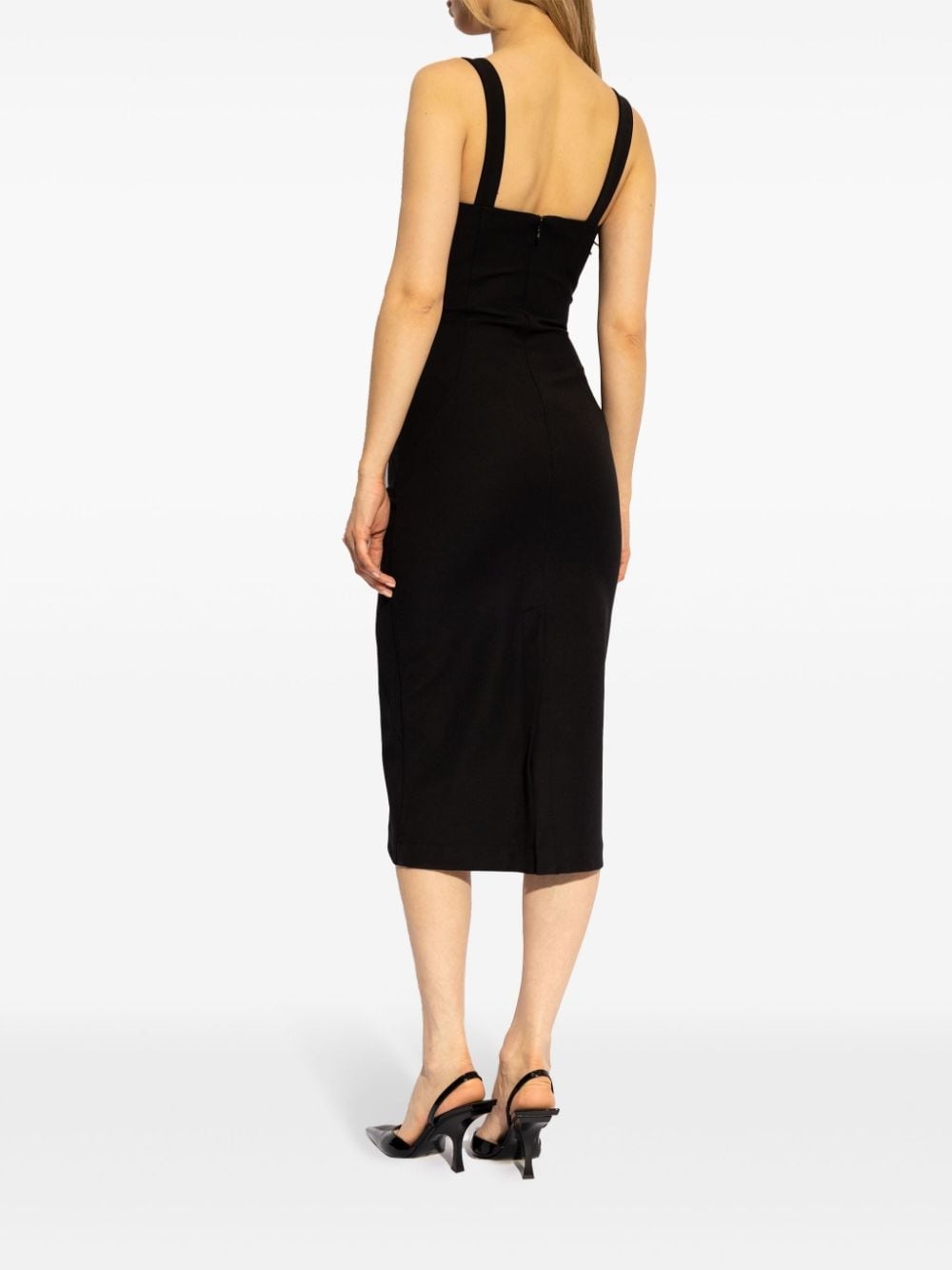 buckled-trim midi dress - 4