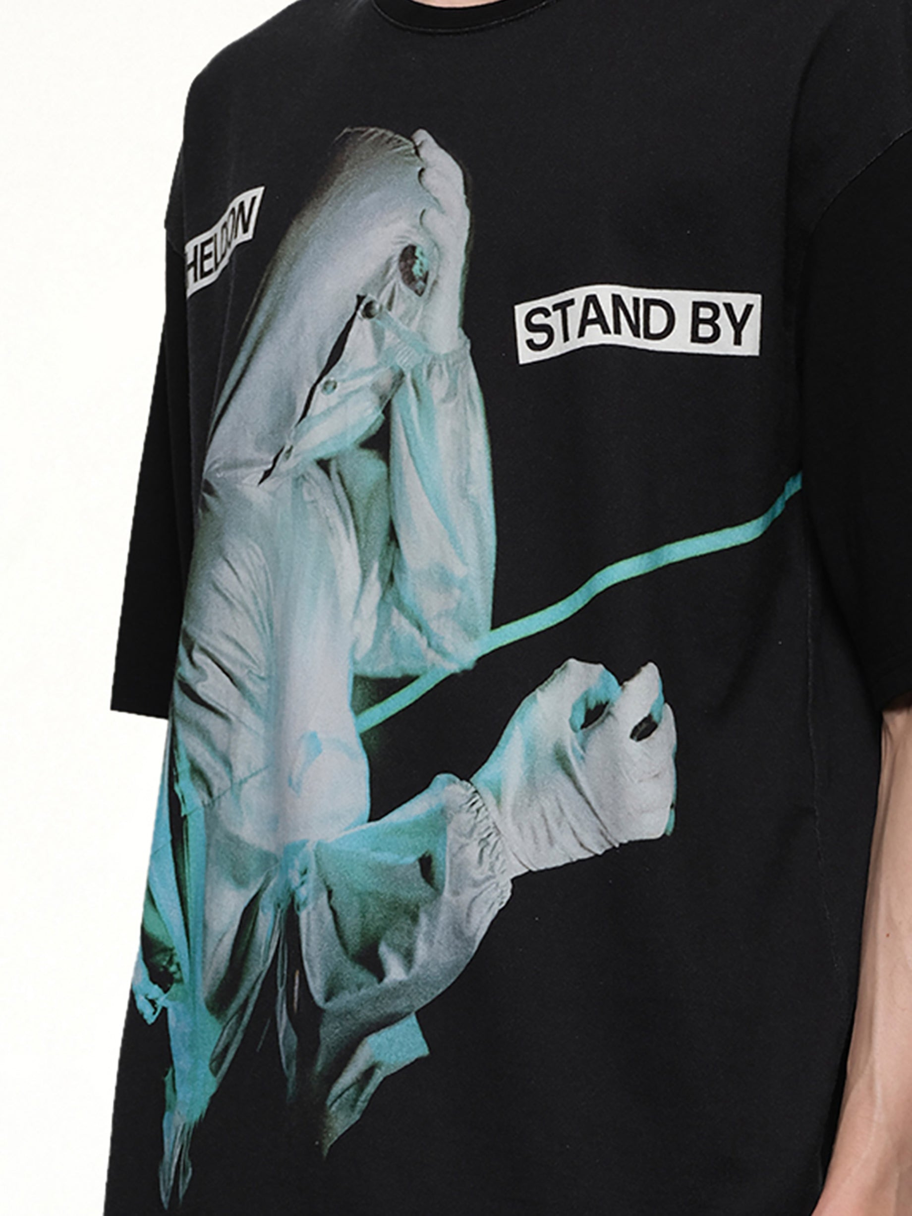 Heldon Stand By T-Shirt in Black - 6
