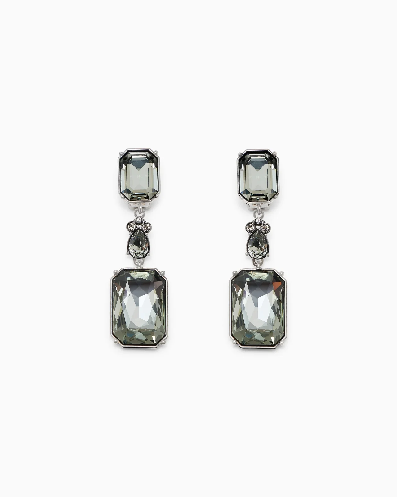EARRINGS IN CRYSTAL WITH TIN ALLOY AND BRASS - 1