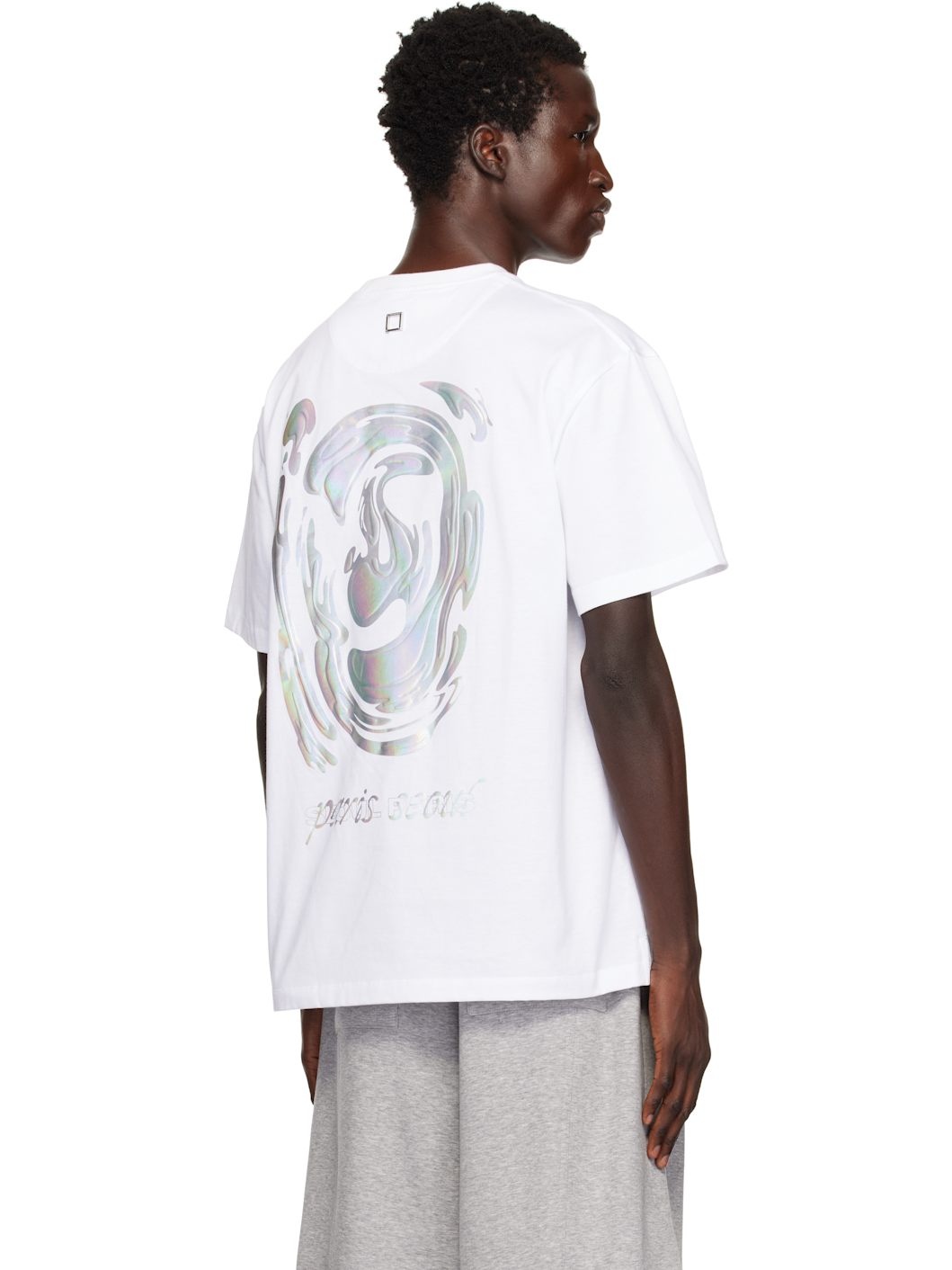 White Metallic Graphic T-shirt - 3