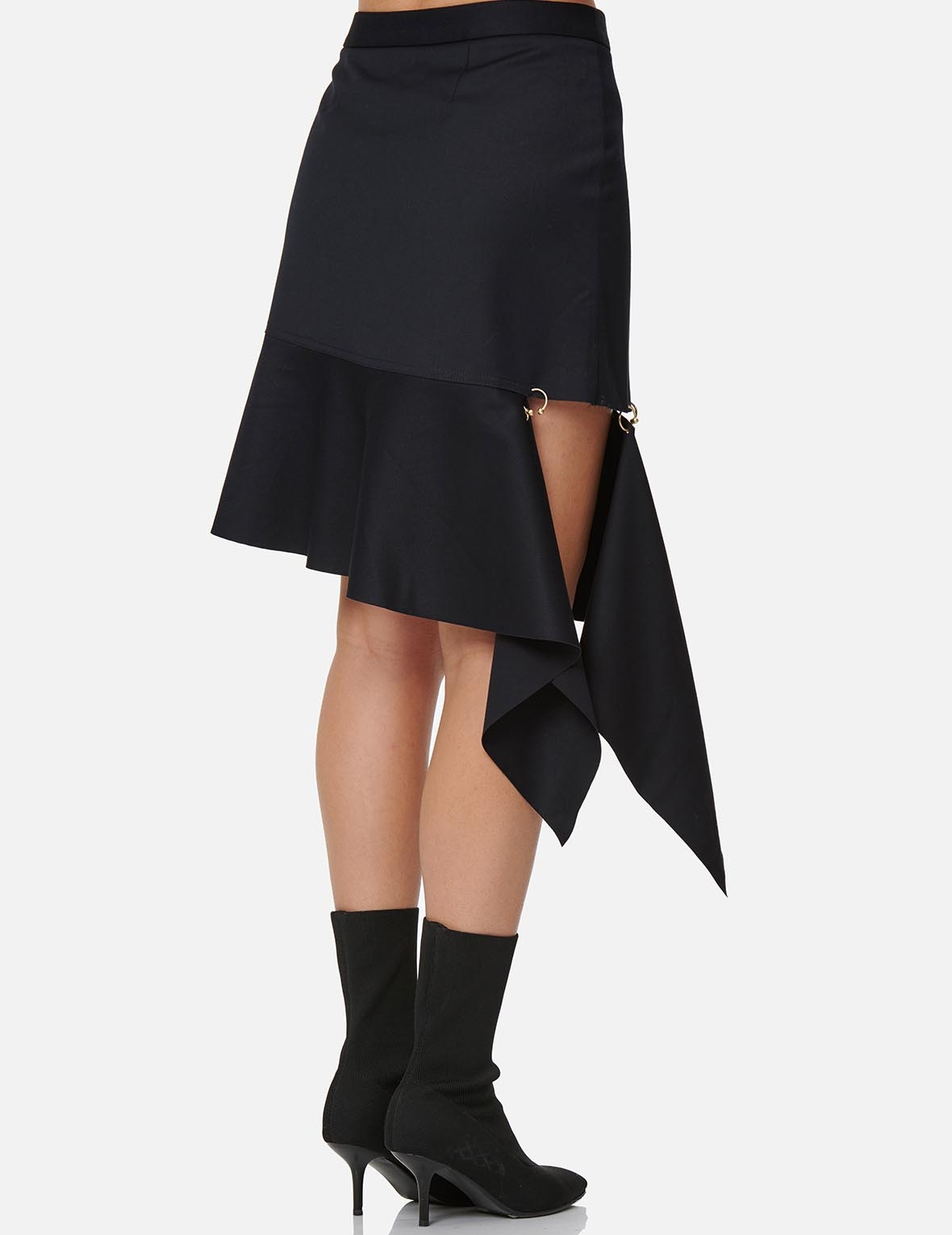 Asymmetric Drape Skirt - 8