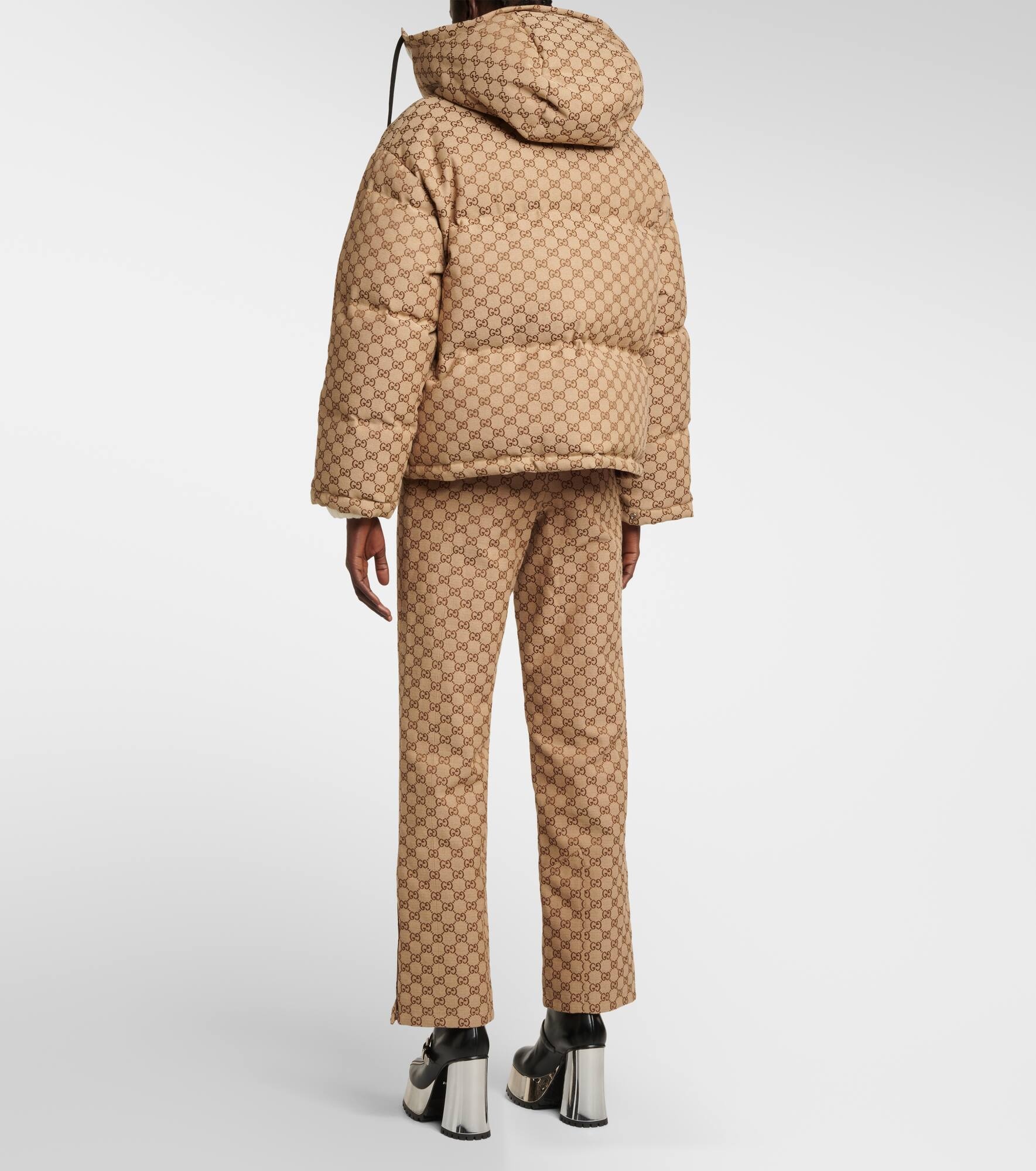 GG canvas puffer down jacket - 3