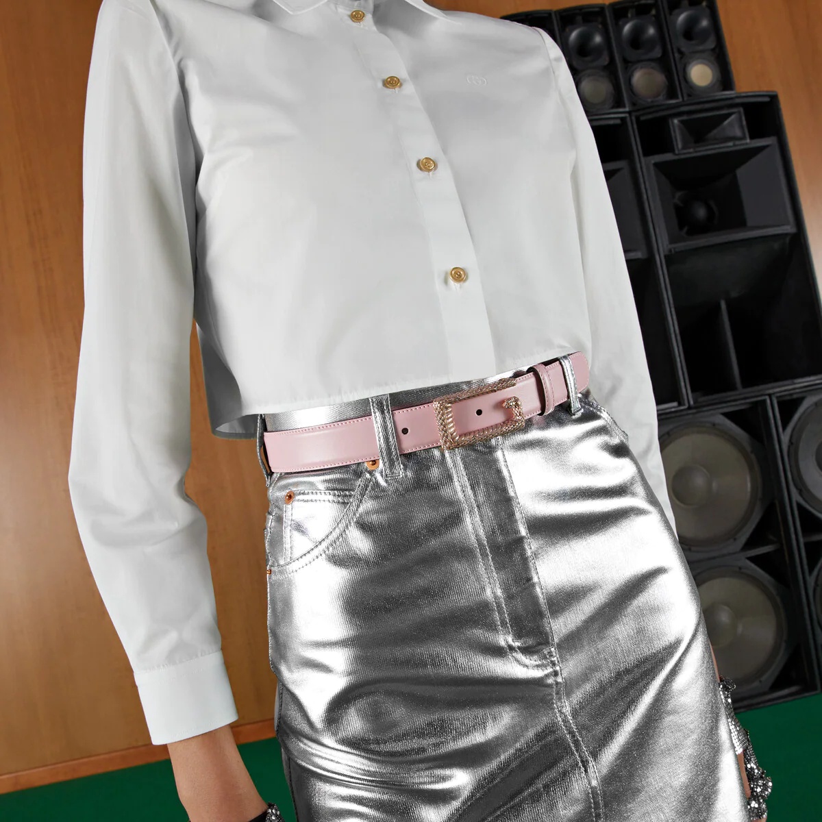 Belt with Square G snake buckle - 3