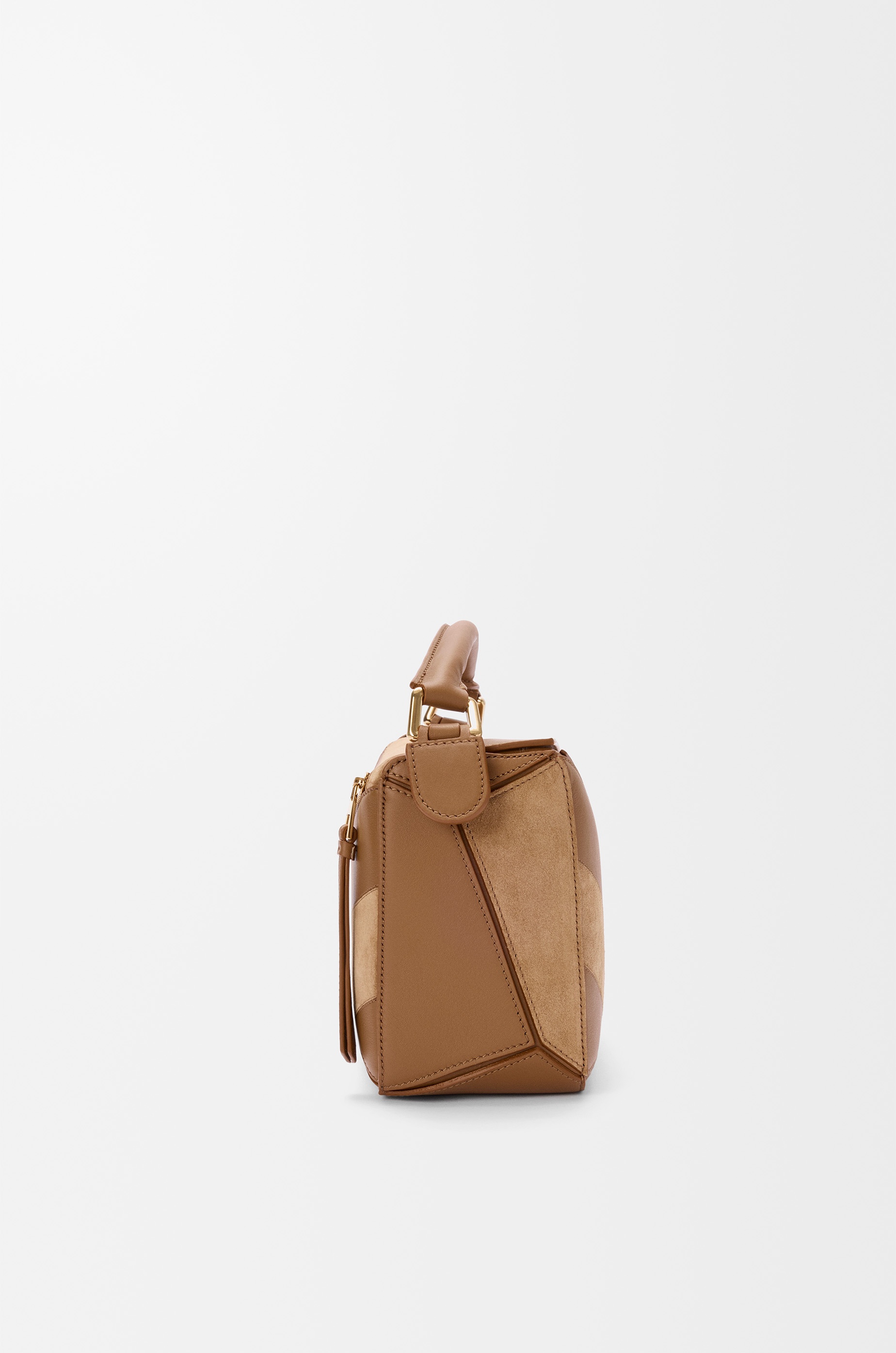 Small Puzzle bag in classic calfskin and suede - 5