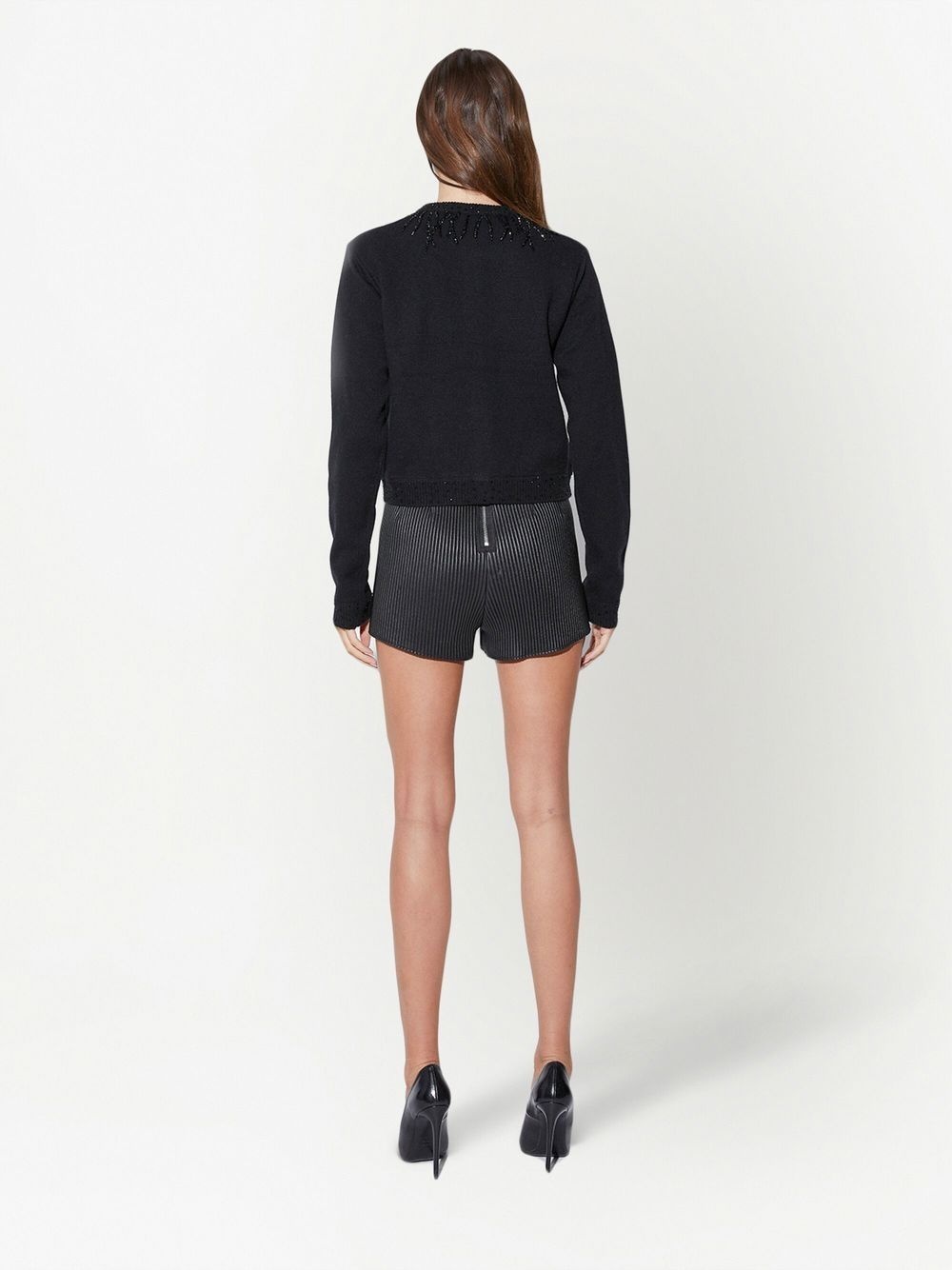 embroidered button-down cardigan - 4