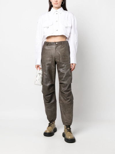 Off-White Co Cargo cropped cotton shirt outlook
