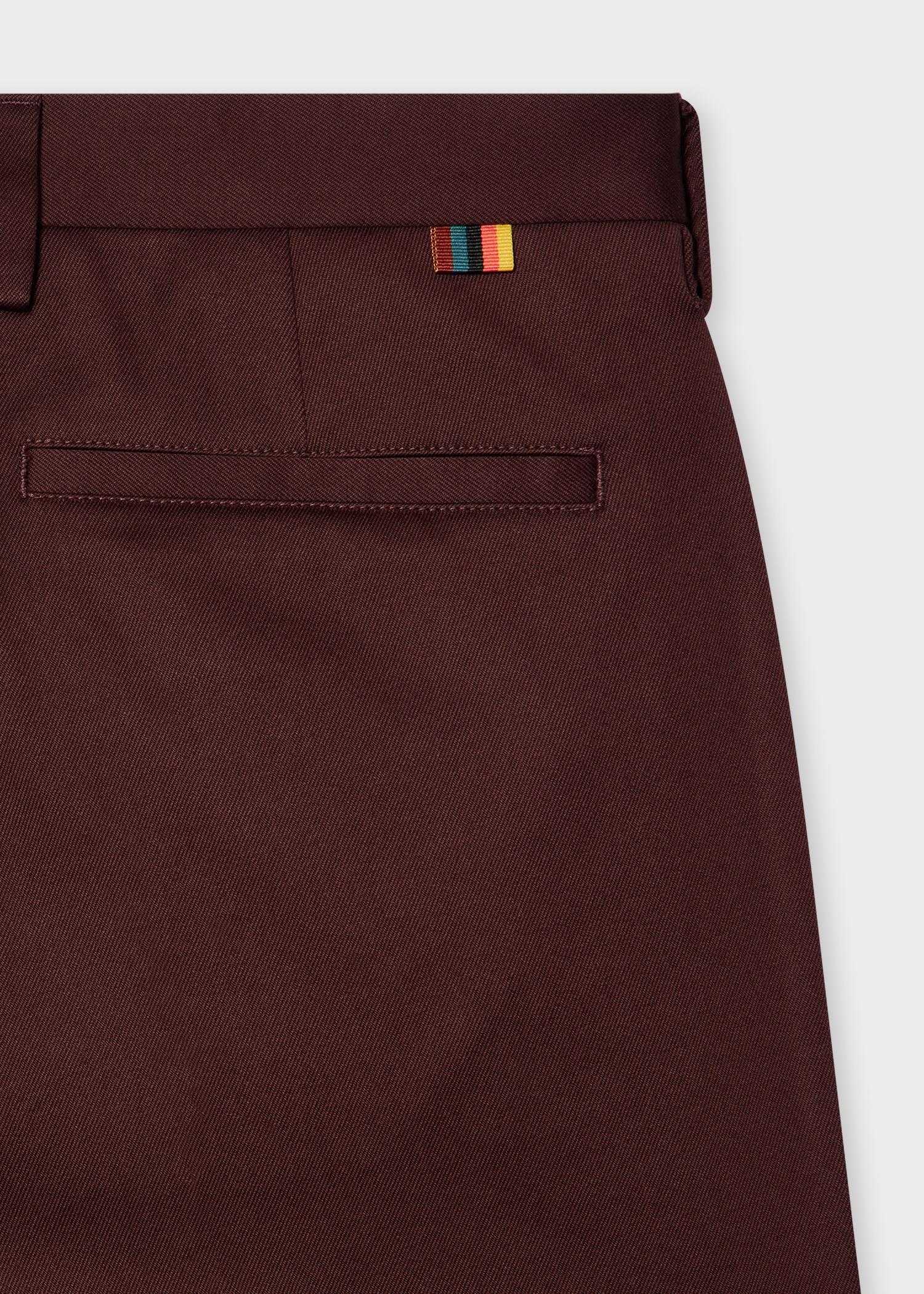 Slim-Fit Burgundy Cotton-Stretch Chinos - 2
