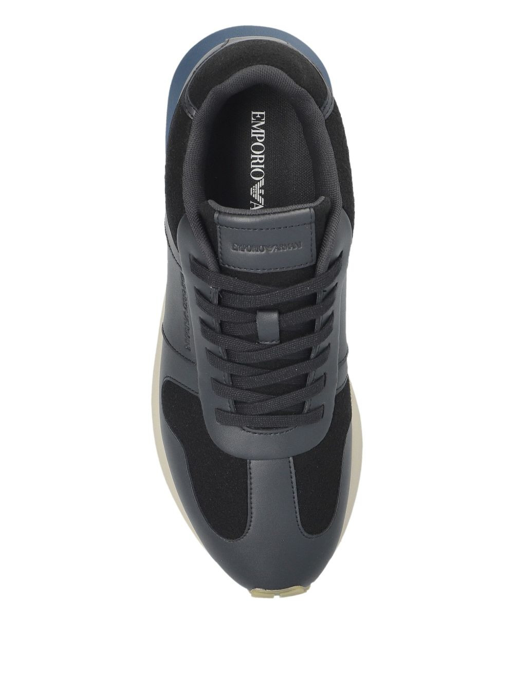 leather panelled sneakers - 3