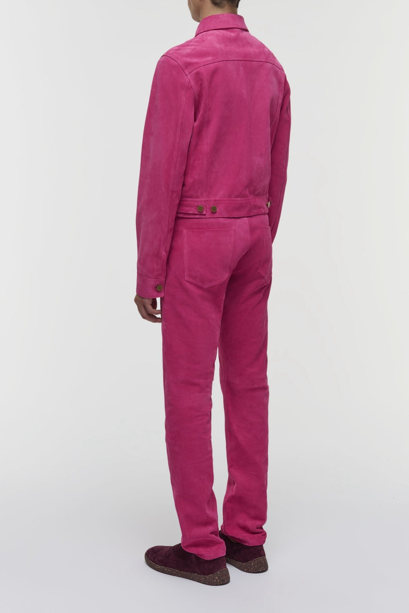 Anthony Five Pocket Pant in Fuschia Suede Corduroy 5