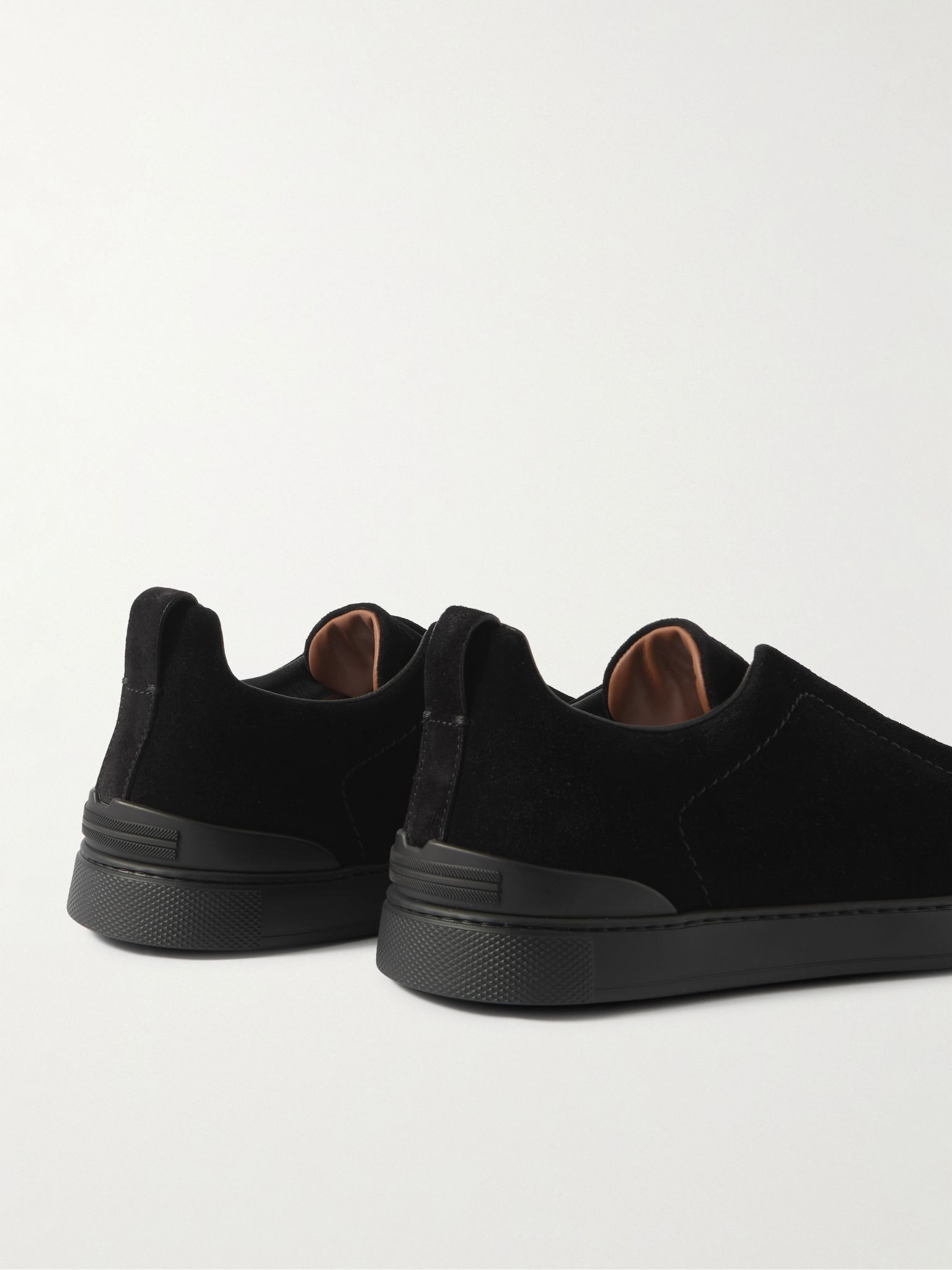 Triple Stitch™ Suede Slip-On Sneakers Black - 5