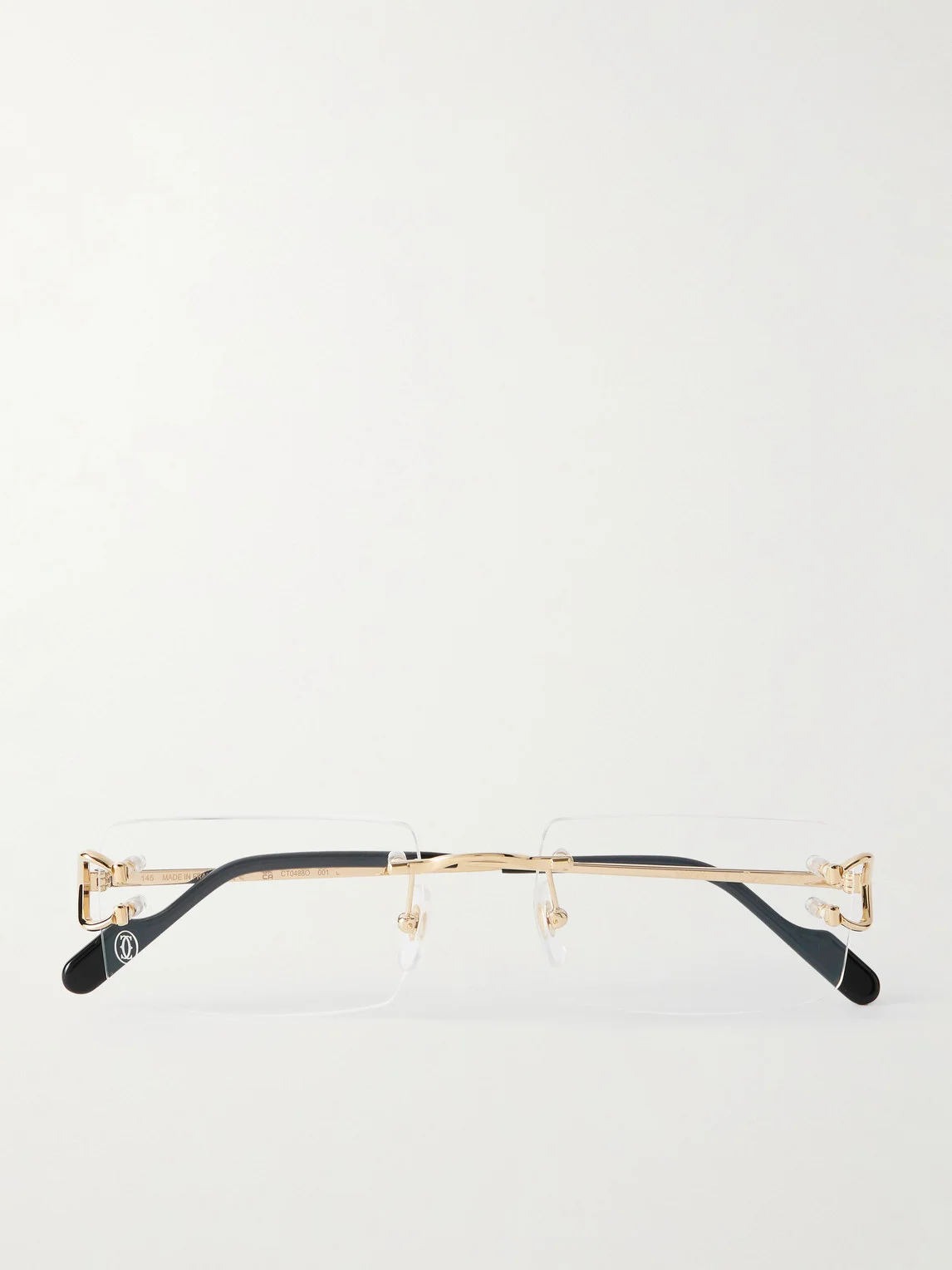Rectangle-Frame Gold-Tone Optical Glasses - 1