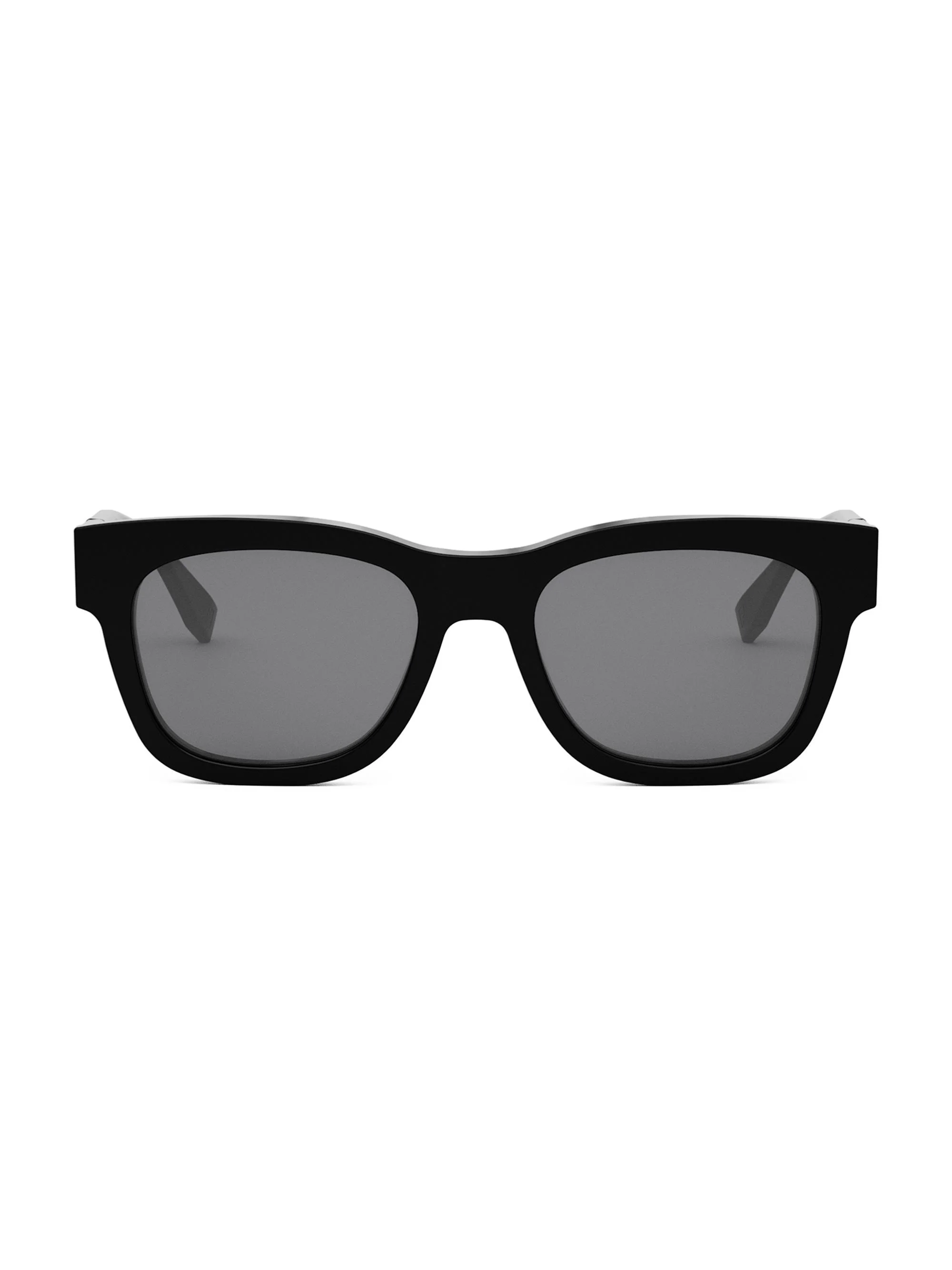 Men 52MM Square Sunglasses - Black Grey - 1