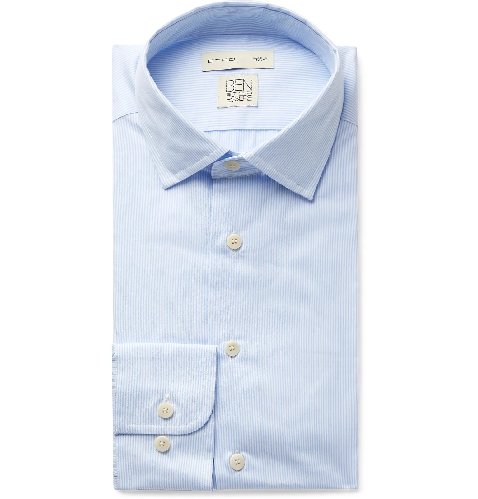 Striped Cotton and Lyocell-Blend Shirt - 1