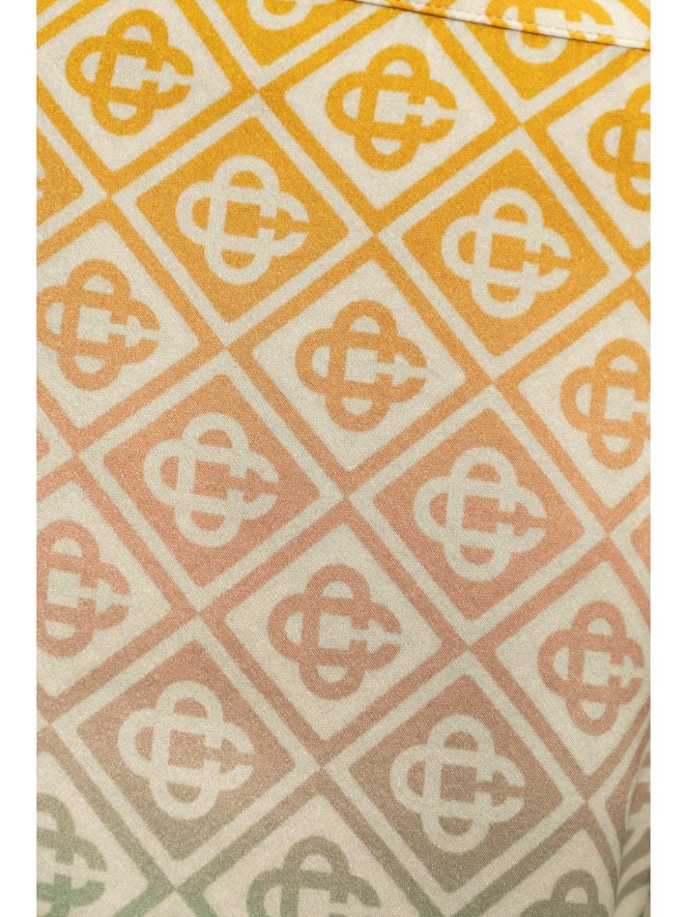 monogram print silk shorts - 5