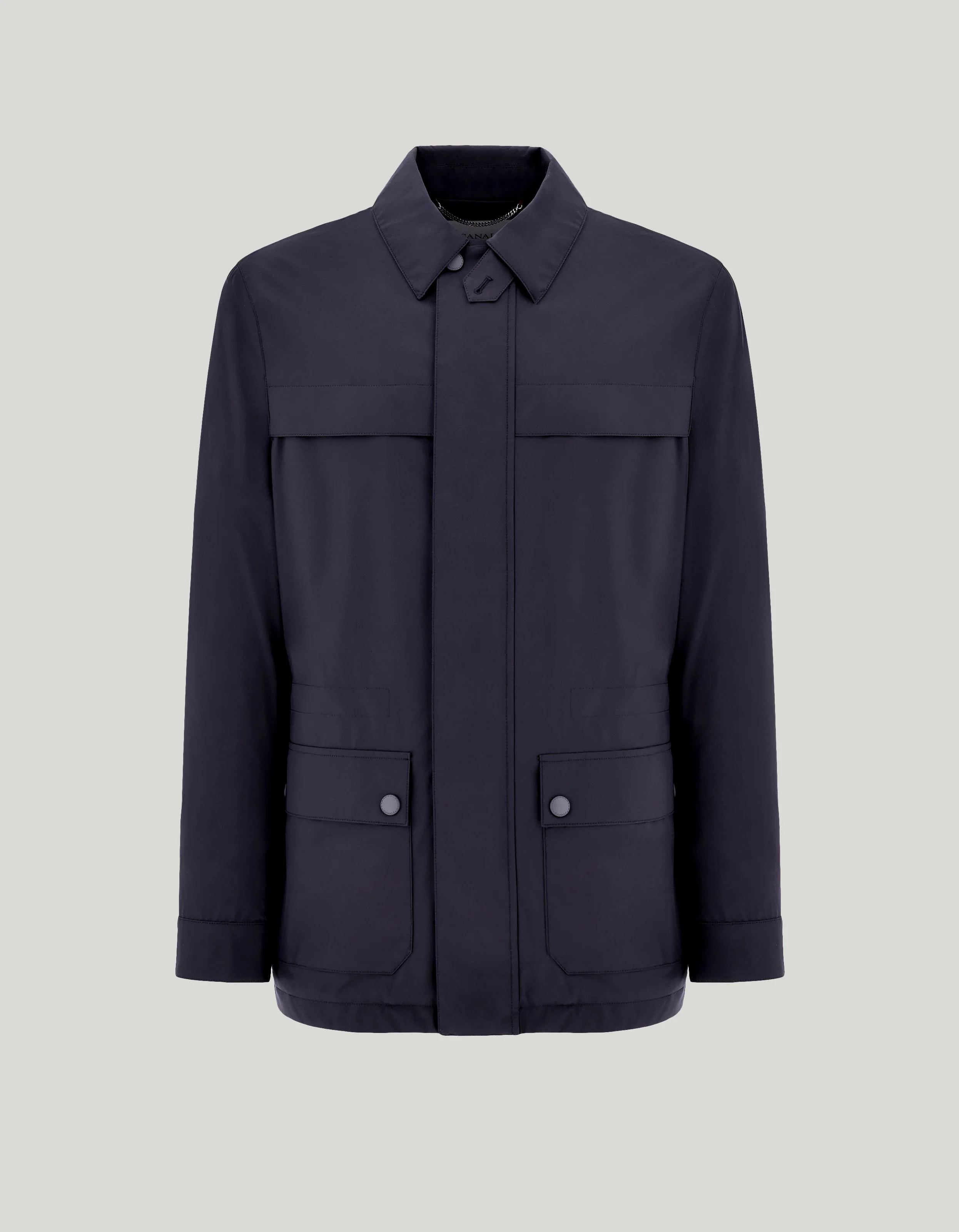 CANALI NUVOLA MAESTRALE BLUE TECHNICAL FABRIC FIELD JACKET - 1