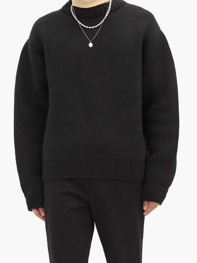 Haider Ackermann Drop-shoulder fleece-wool sweater outlook