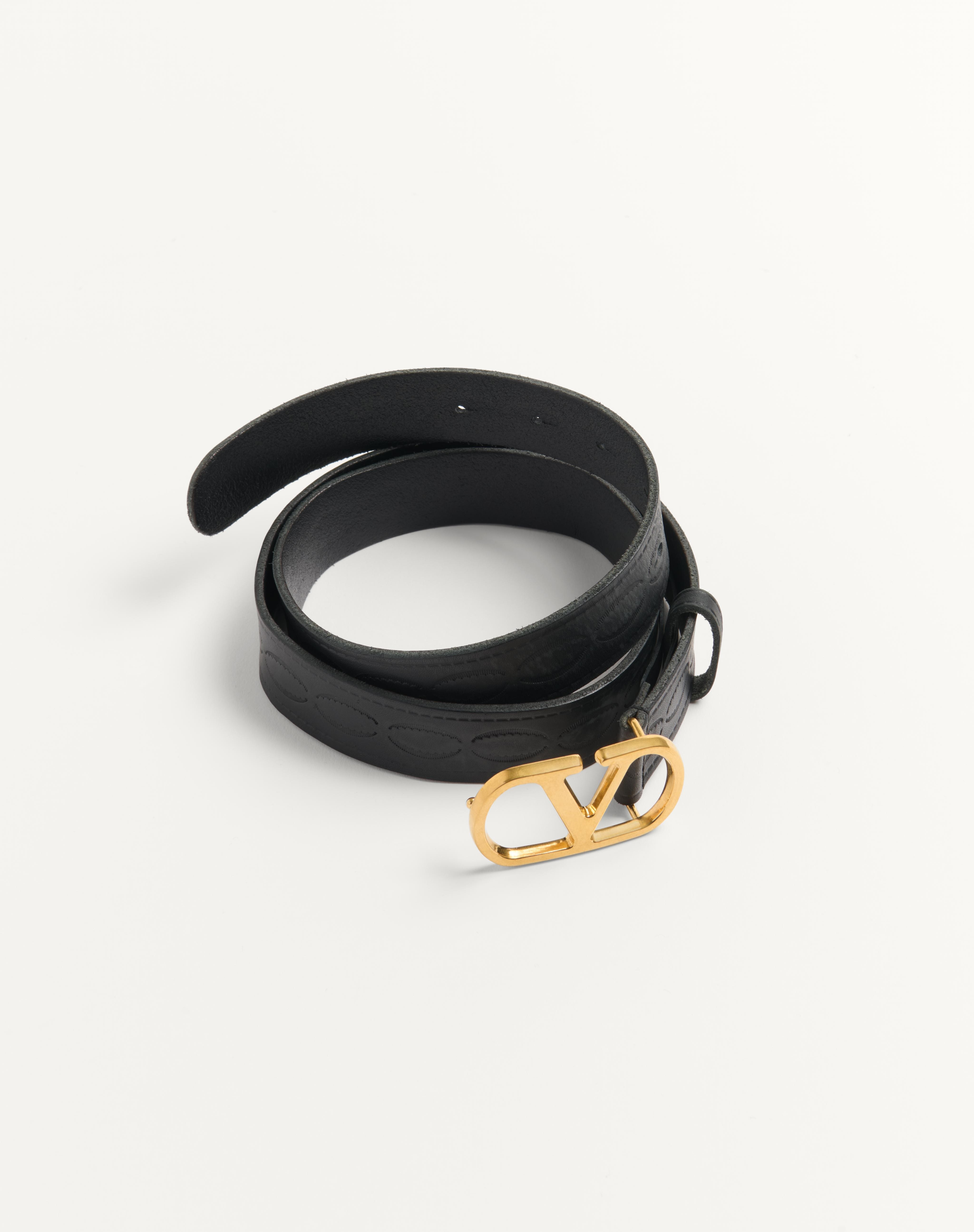 VLOGO SIGNATURE CALFSKIN BELT 30 MM - 3