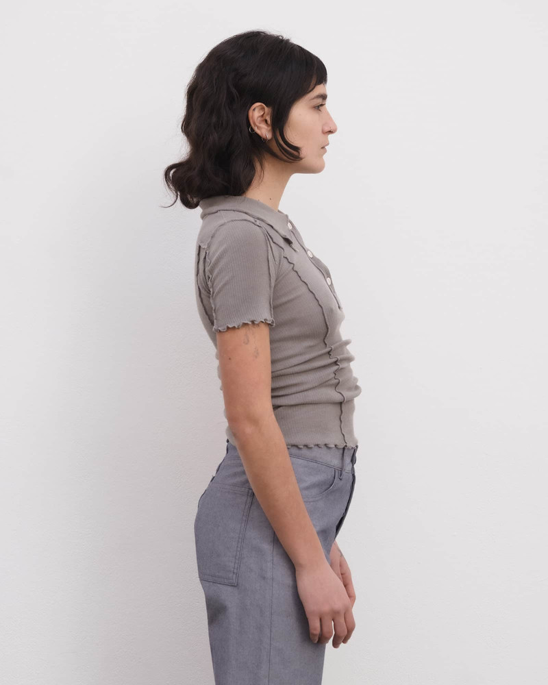 Omato Polo Tee Shirt - Organic Cotton Rib 3
