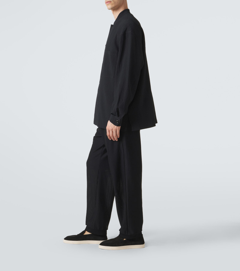 GIORGIO ARMANI Galleria 3 suede slip-on shoes outlook