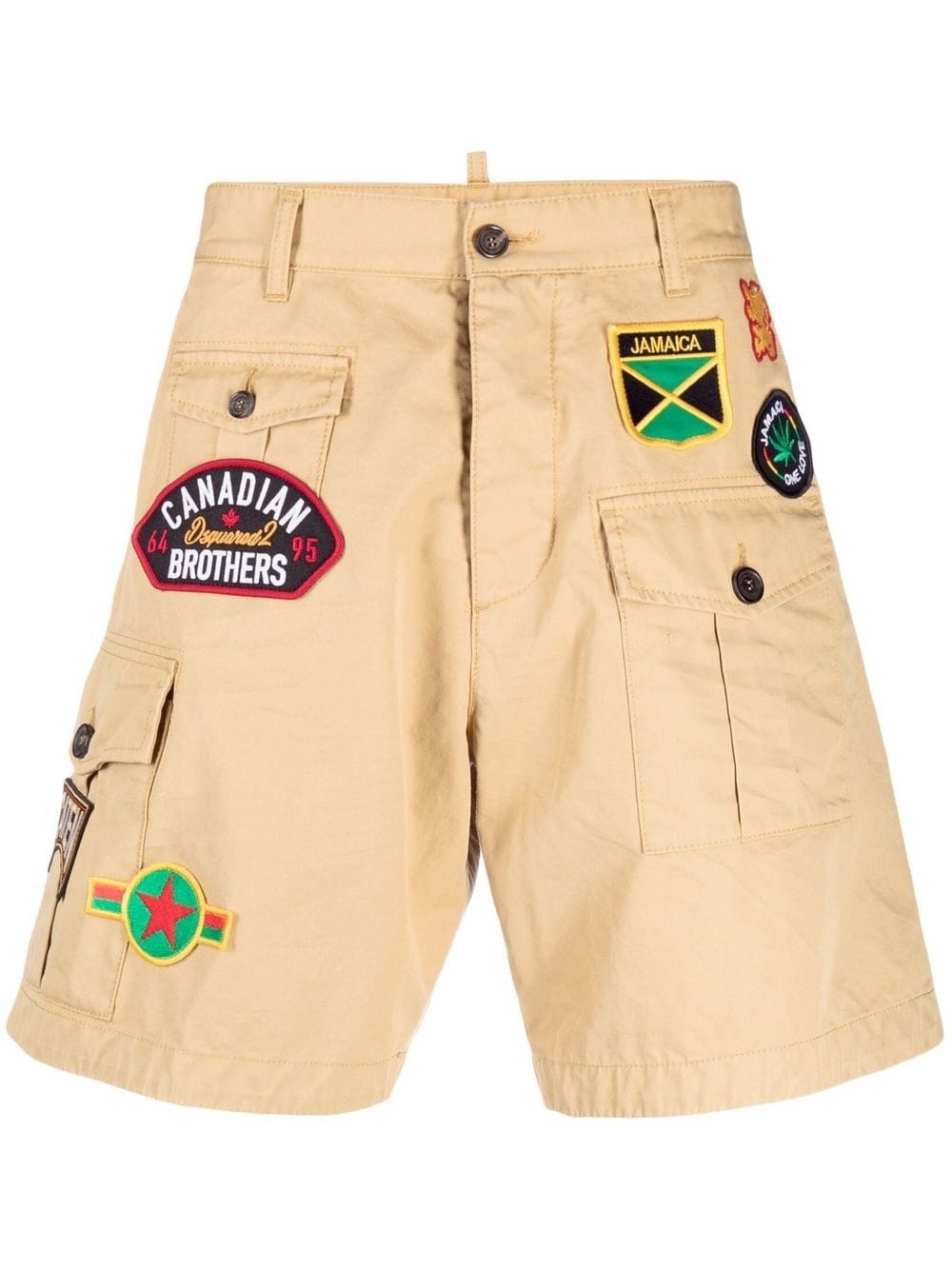 patch-detail cargo shorts - 1