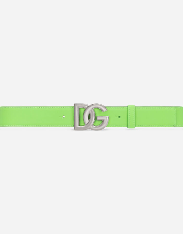 Calfskin belt with DG logo - 3