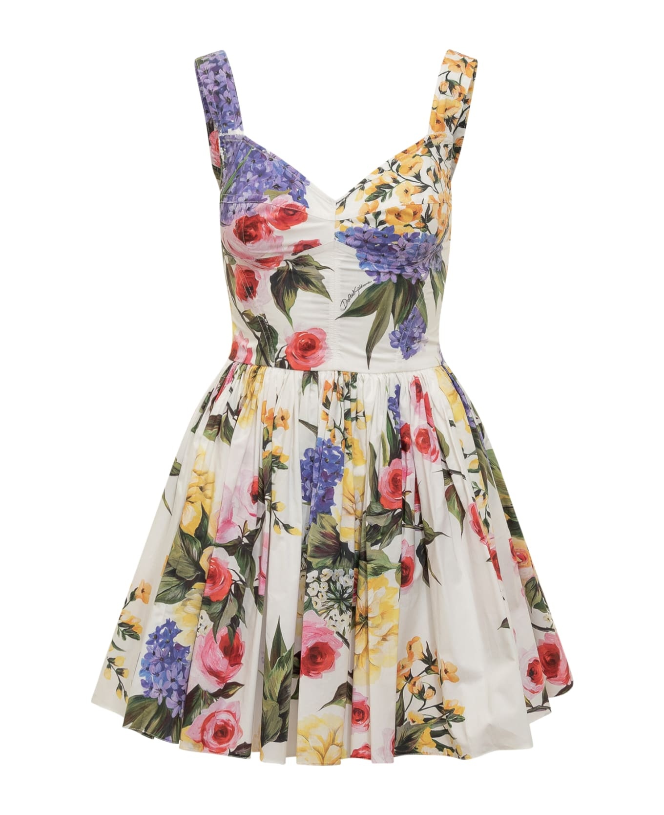 Garden Printed Mini Corset Dress - 1