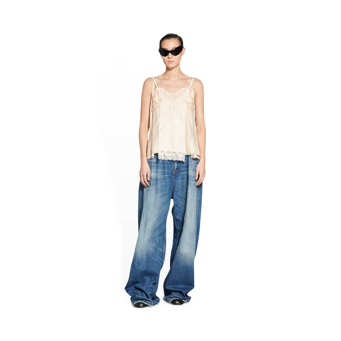 Pull-up Pants  in Blue - 2