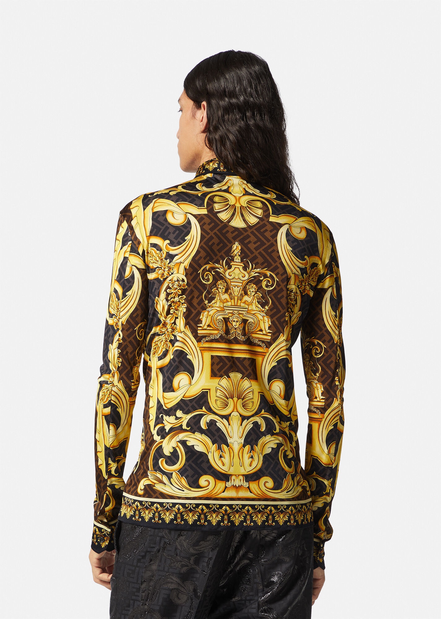 Fendace Gold Baroque Shirt - 4