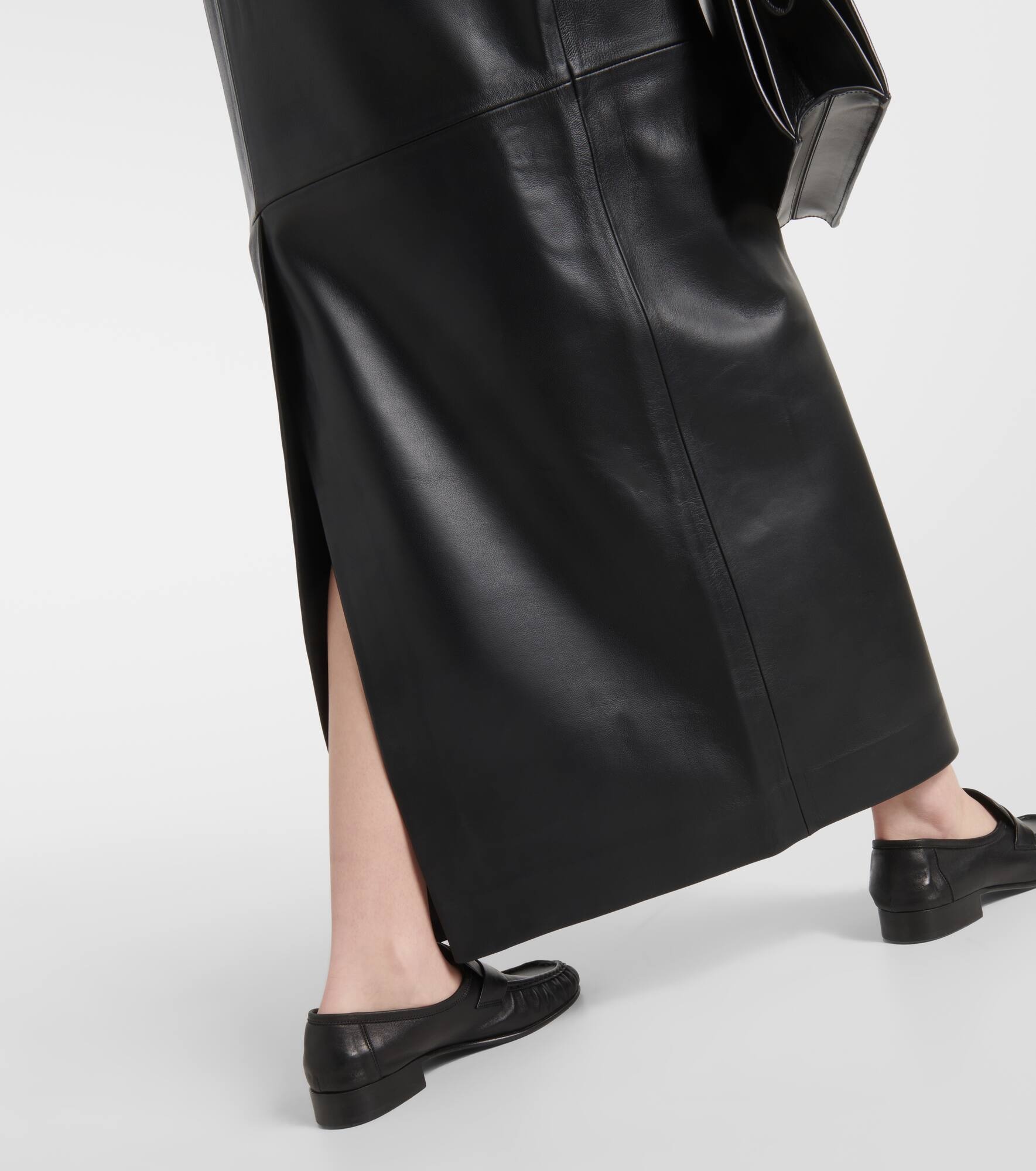Leather maxi skirt - 5