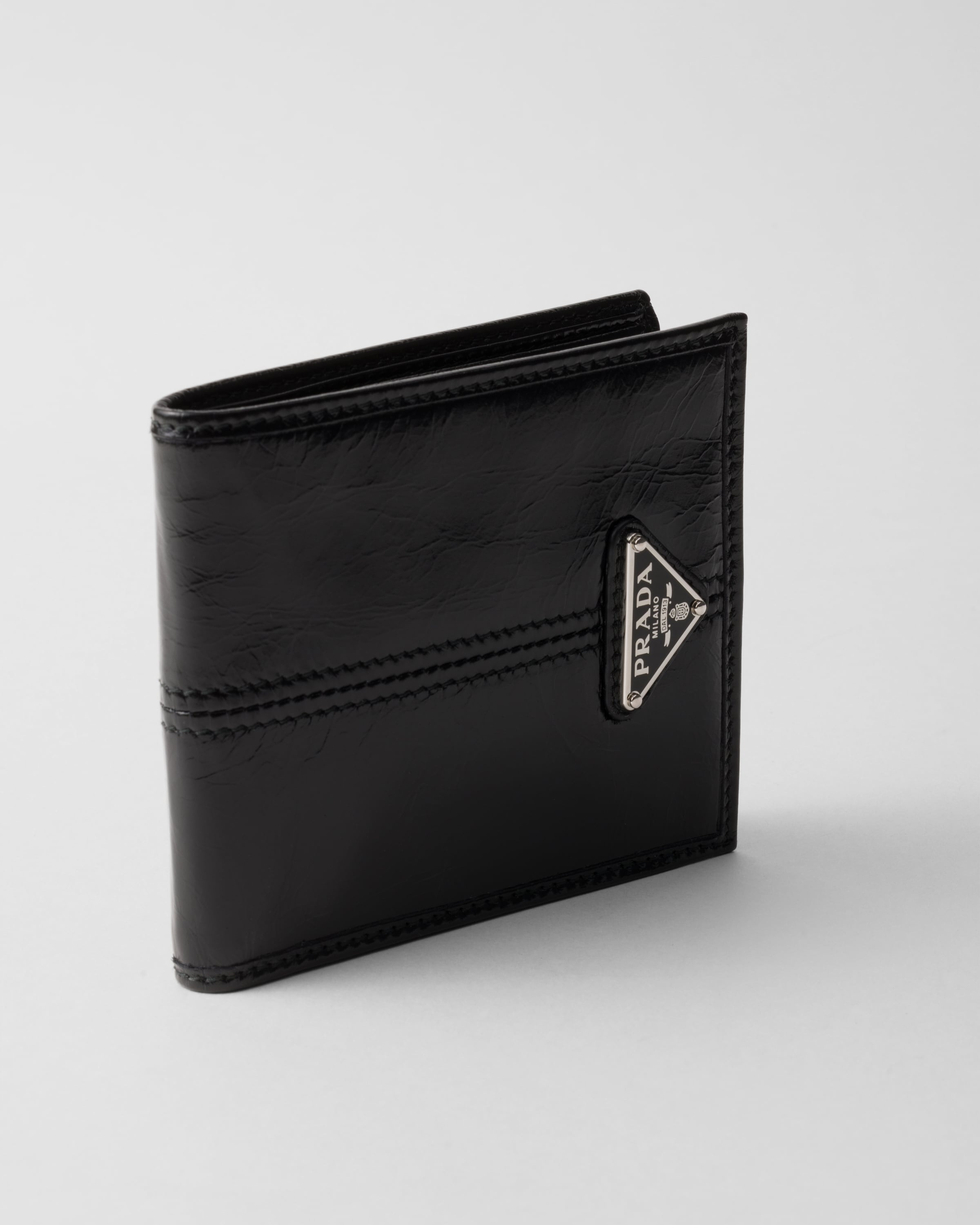 Re-Nylon and leather wallet - 4
