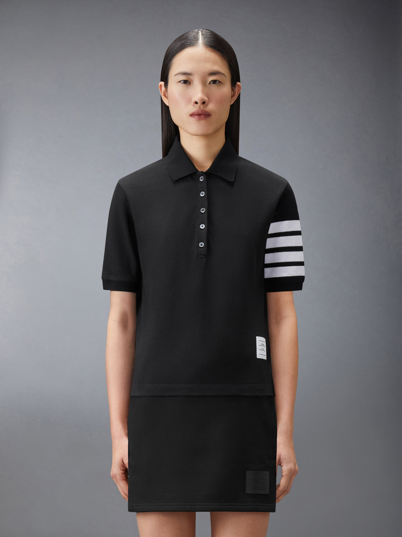 Thom Browne PIQUE 4-BAR POLO outlook