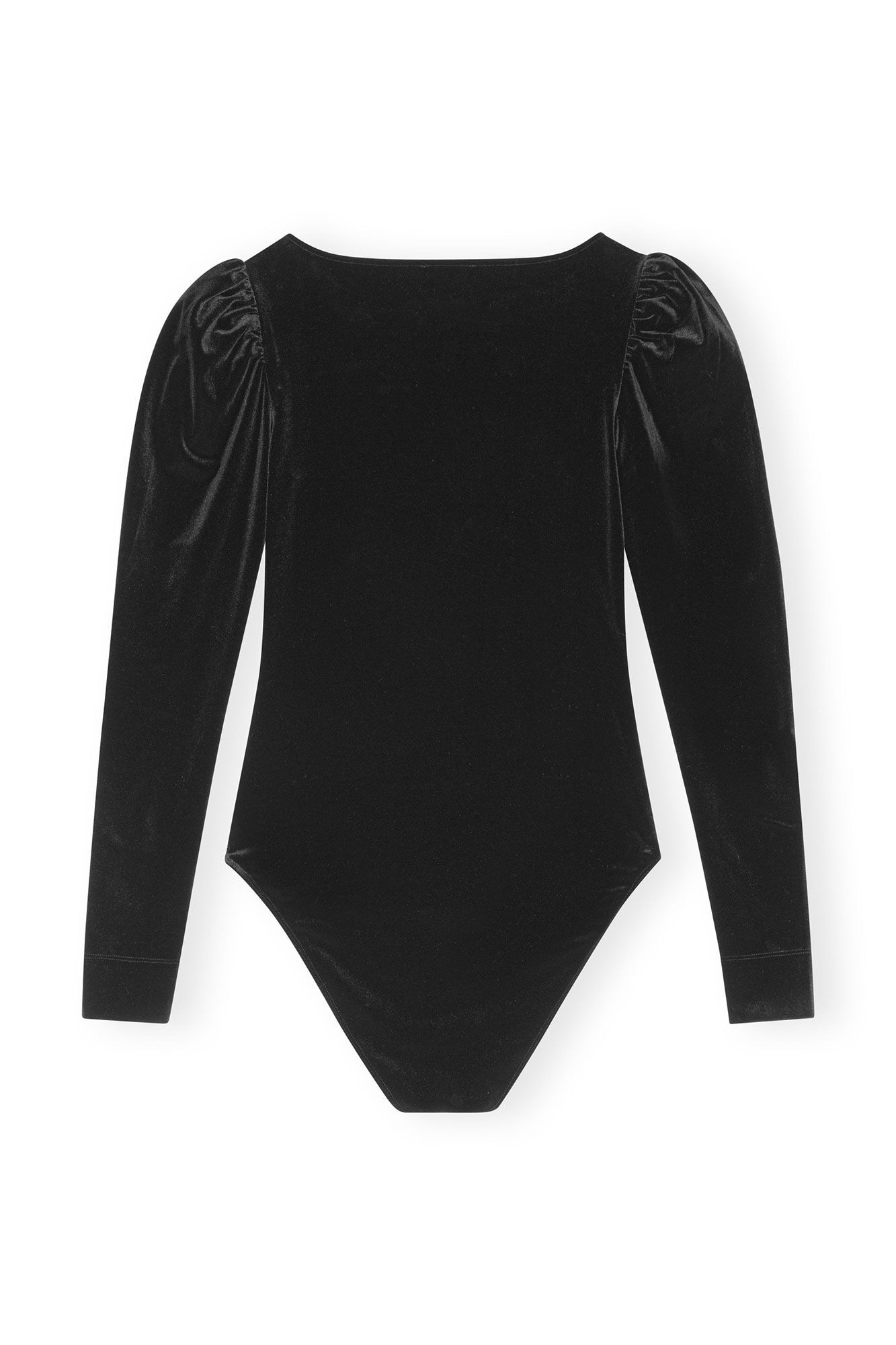 BLACK VELVET JERSEY BODYSTOCKING - 2