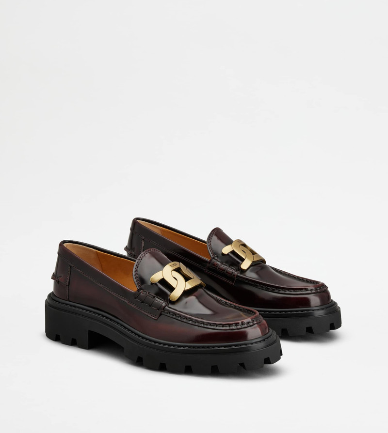 KATE LOAFERS IN LEATHER - BURGUNDY 3