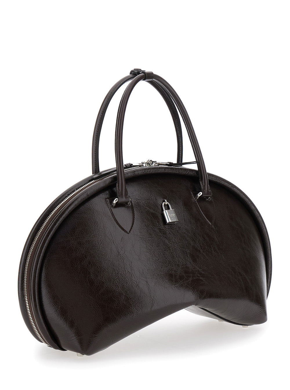 Acne Studios Women Black Handbag With Two Top Handles And Logo Plaque On The Front In Leather Woman - 3