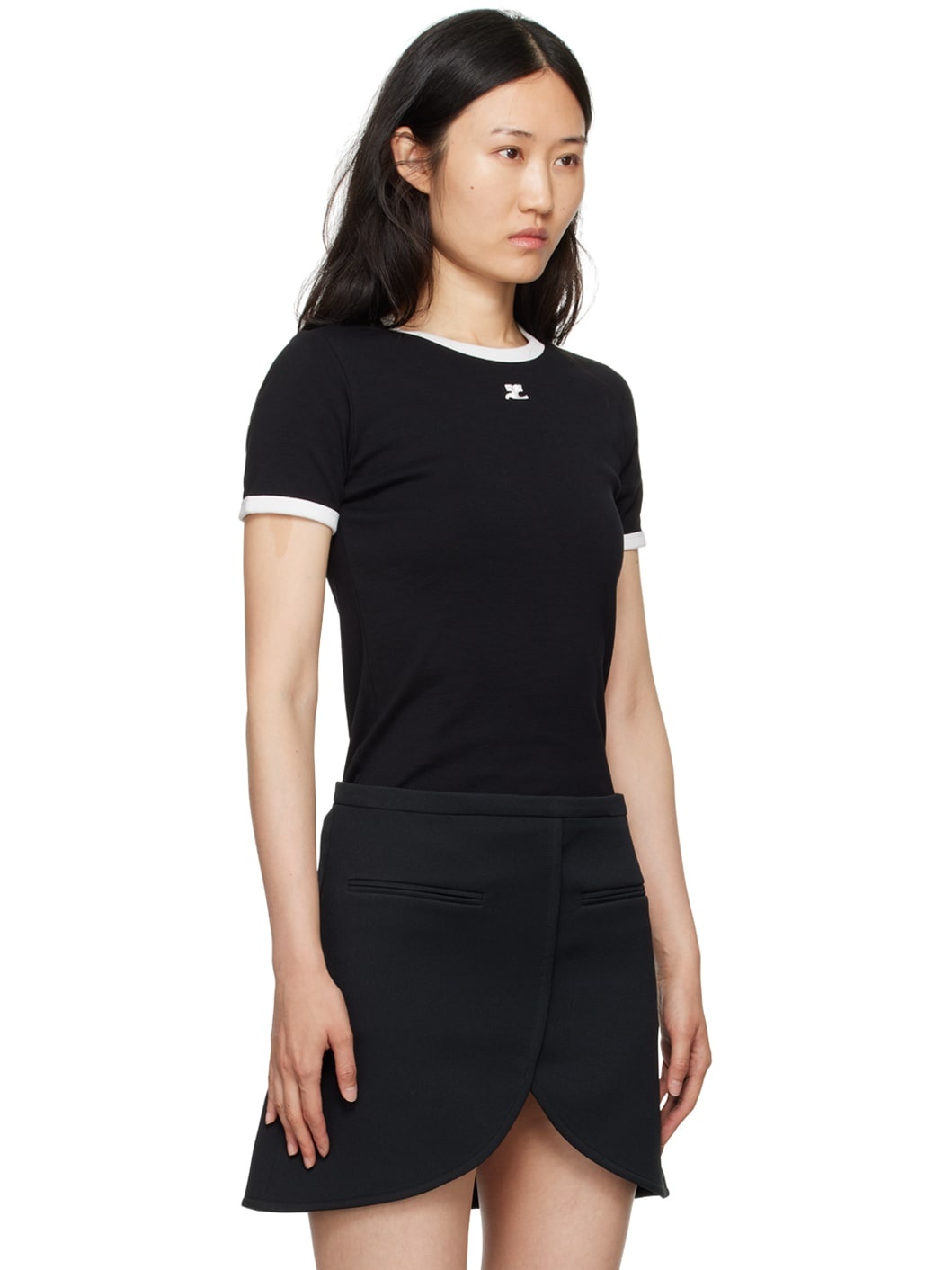 Black Signature Contrast T-Shirt - 2