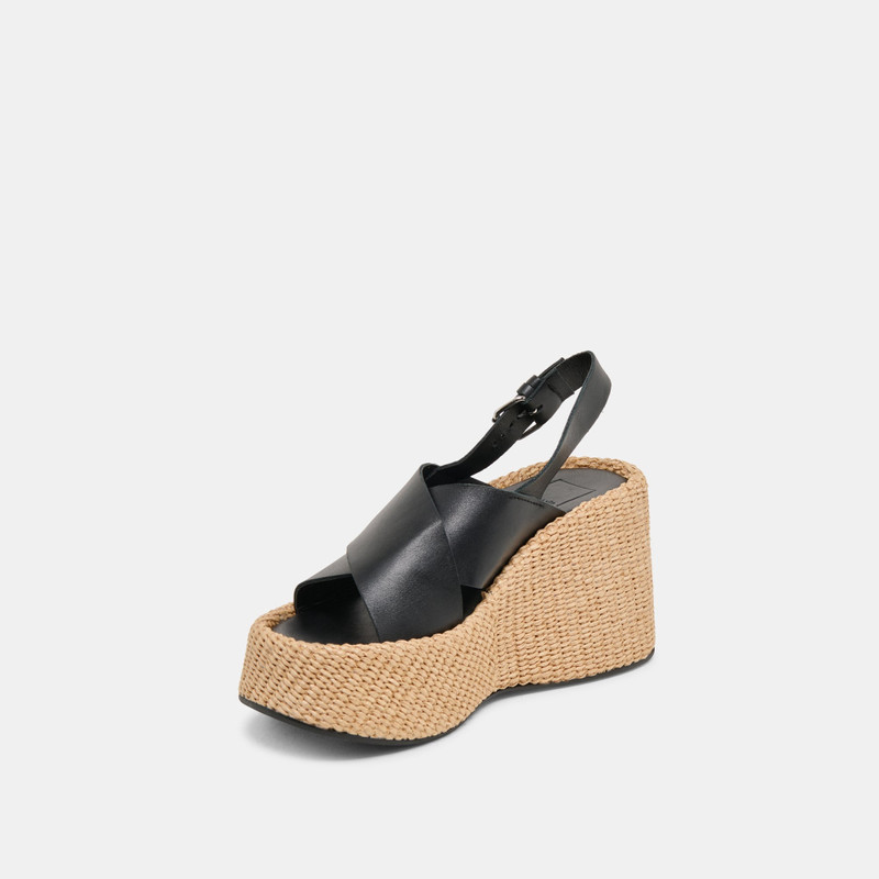 SKYLAR WEDGES BLACK LEATHER 4