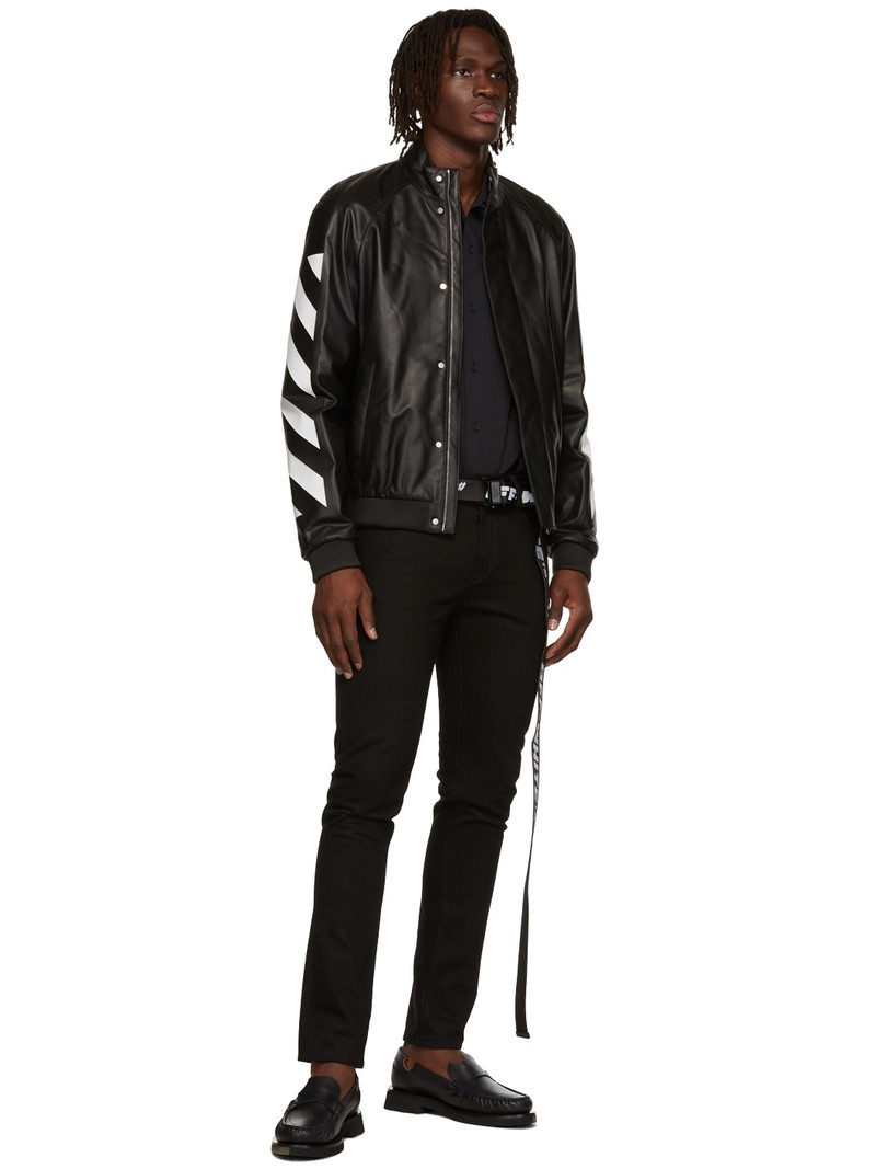 Off-White Diag-stripe 가죽 재킷 outlook