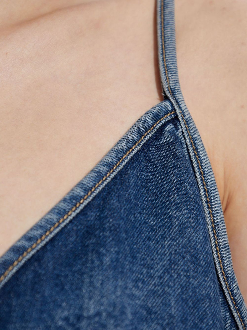 spaghetti-strap denim top 5