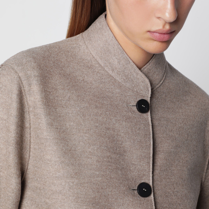 Beige mélange wool jacket 4