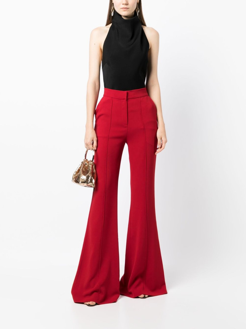 ELIE SAAB high-waisted crepe flared trousers outlook