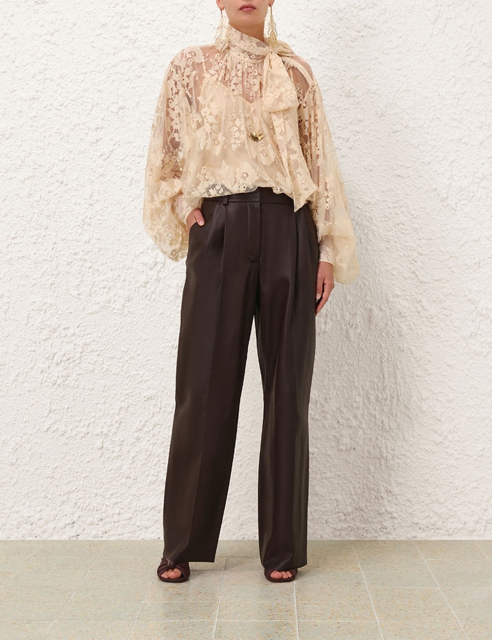 ILLUSTRATION LEATHER PANT - 7