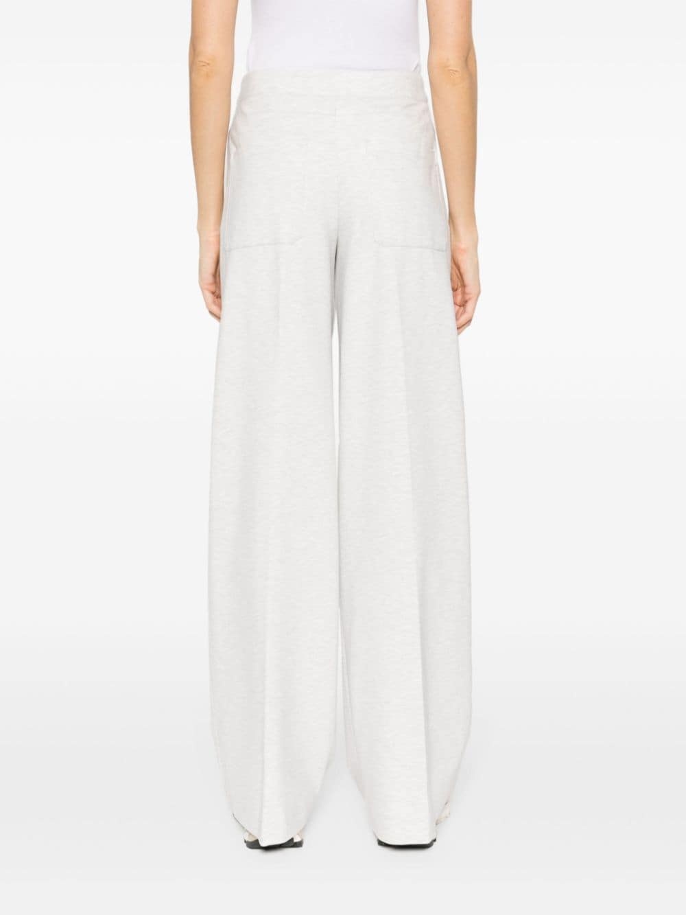 pressed-crease concealed-fastening tailored trousers - 4