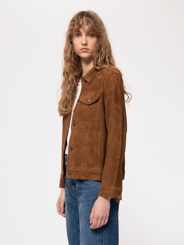 Nudie Jeans Bettina Nubuck Jacket Camel | REVERSIBLE