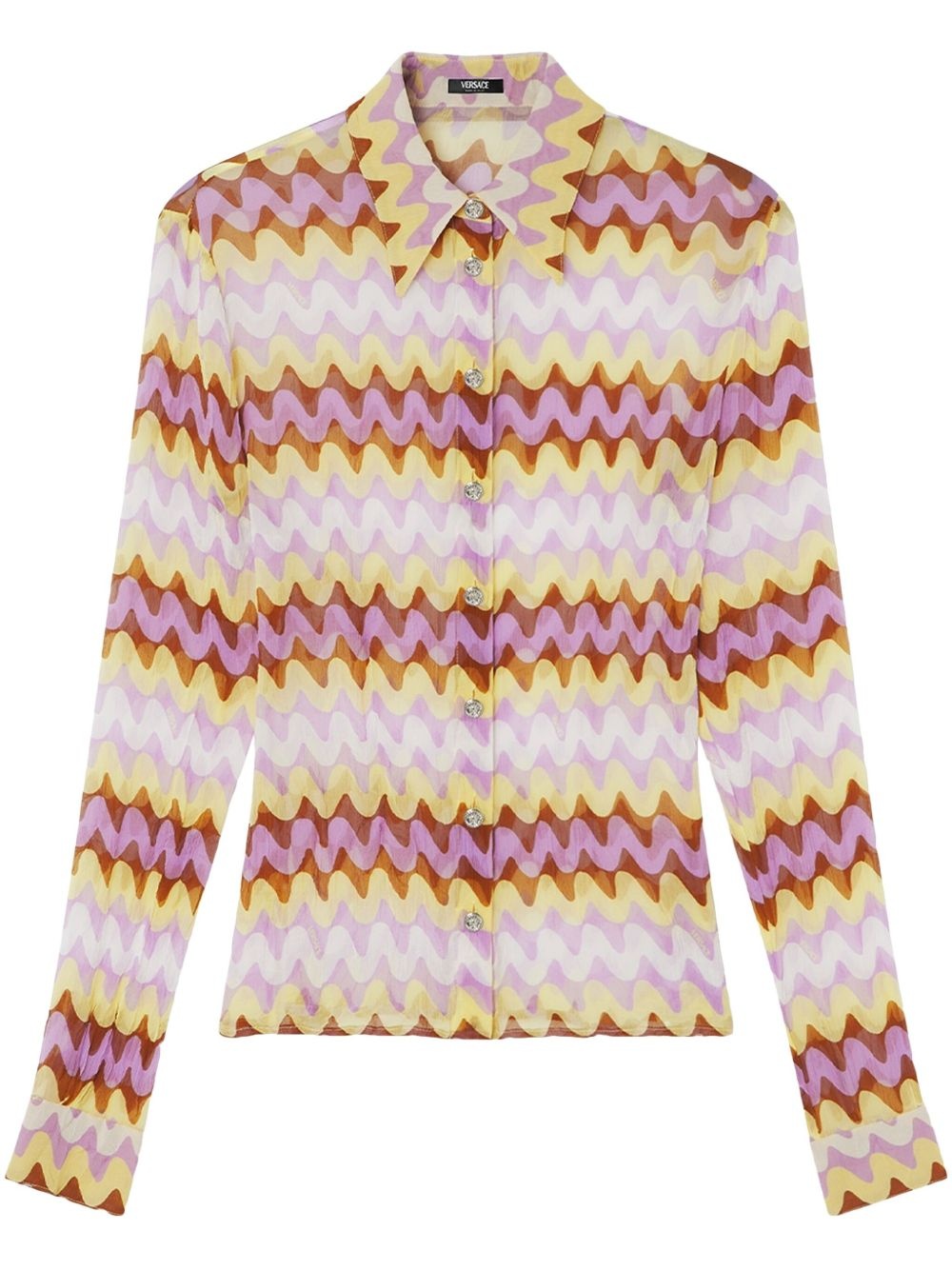 wave-motif shirt - 1