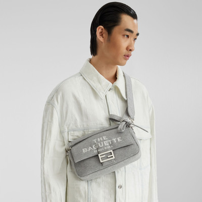 FENDI Limited edition Fendi by Marc Jacobs Baguette, made of gray mélange jersey with ‘The Baguette Fendi  outlook