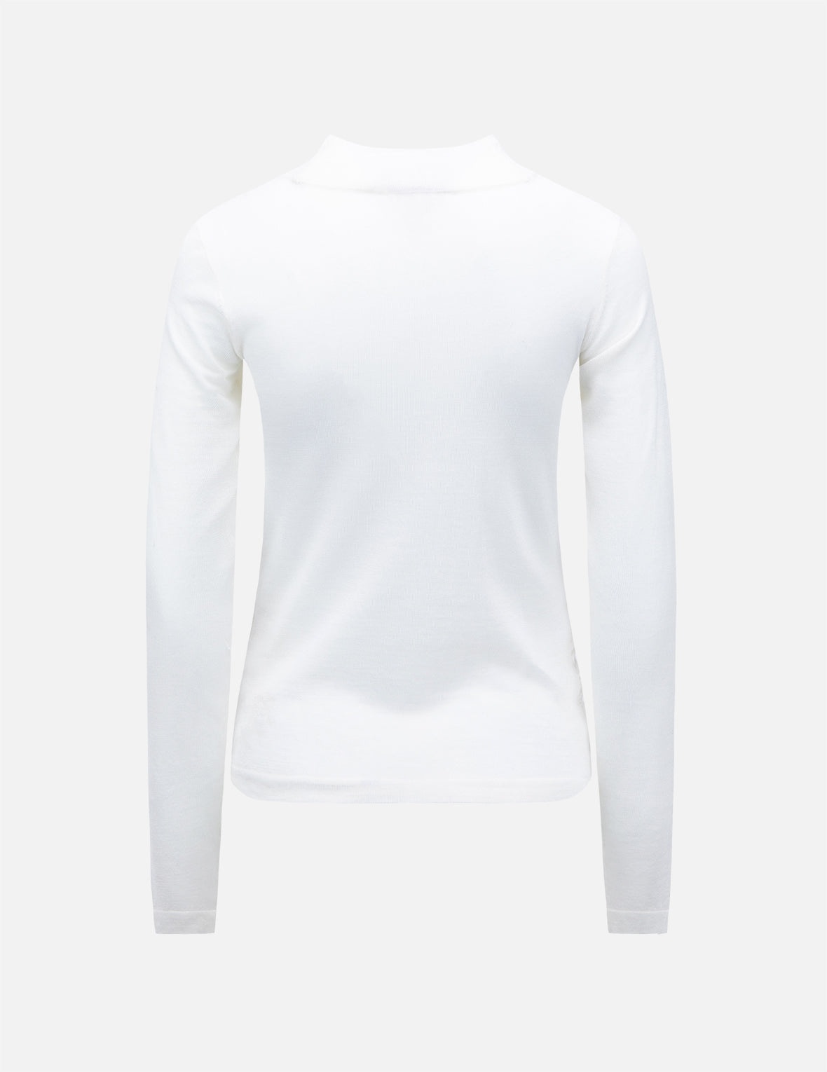 Ruched Front High Neck Knit Top - 2
